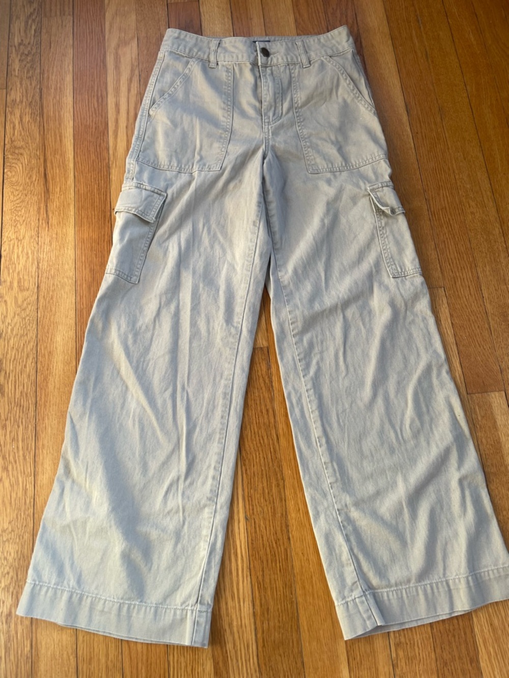 Indigo Rising Khaki Wide Leg Cargo Pants Y2K Utility Baggy Women’s 1/25